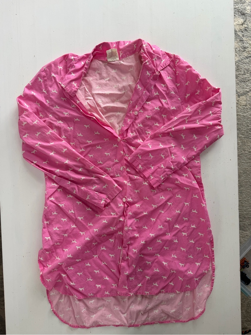 Y2K Victoria’s Secret PINK Pink Dog Sleep Shirt 100% Cotton XS-M